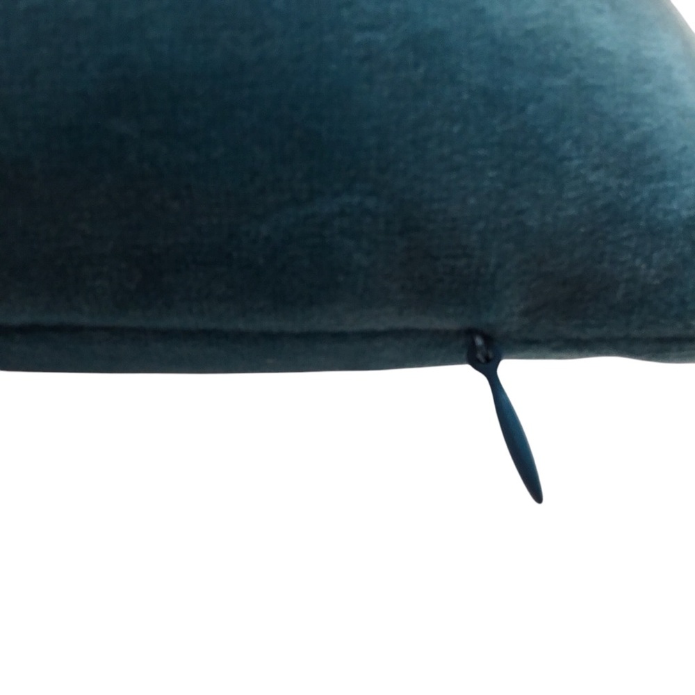 Tang Depot Velour Pillow Cover Turquoise - Picture 3 of 7